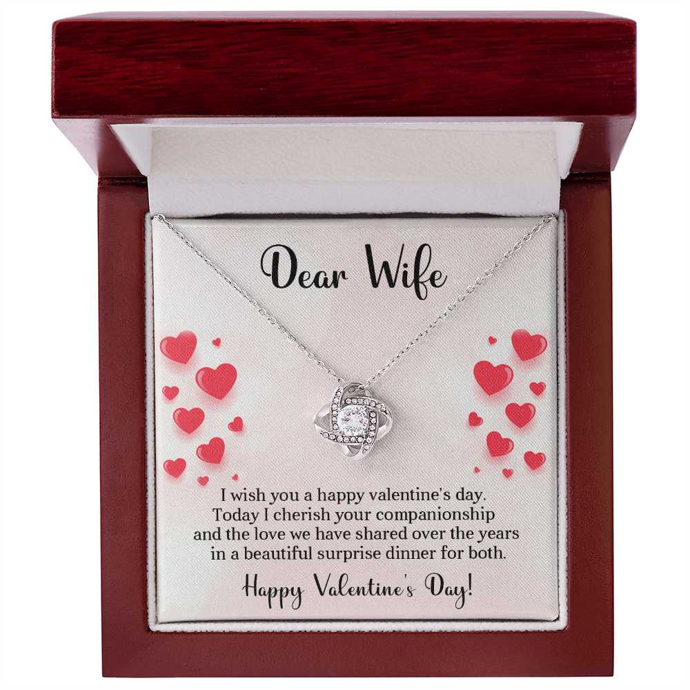 To My Wife - I wish you - Best Gift For Valentine - Love Knot Necklace