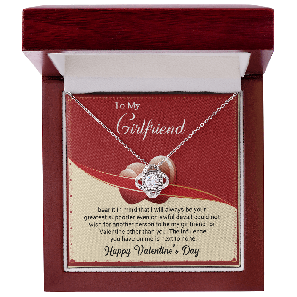 To My Girlfriend - Best Gift For Valentine - Love Knot Necklace