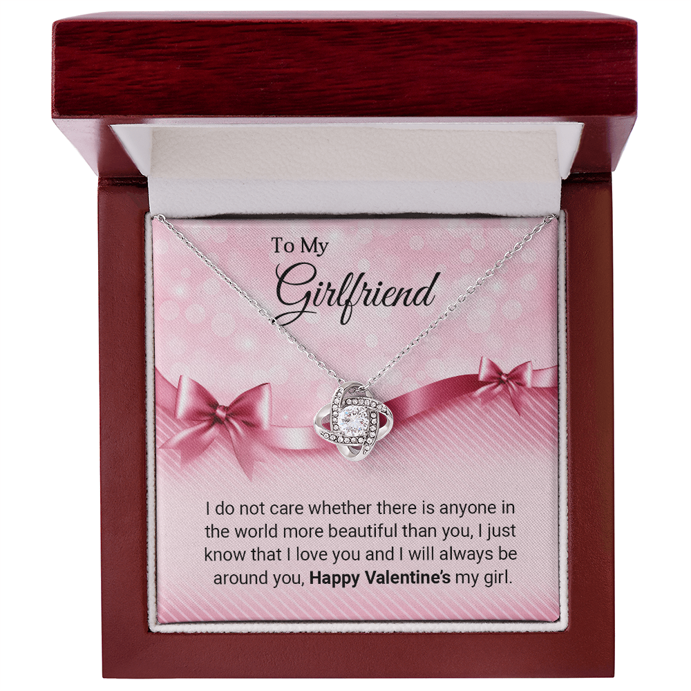 To My Girlfriend - Best Gift For Valentine - Love Knot Necklace