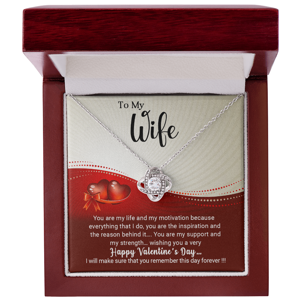 To My Wife - You are my life - Best Gift For Valentine - Love Knot Necklace
