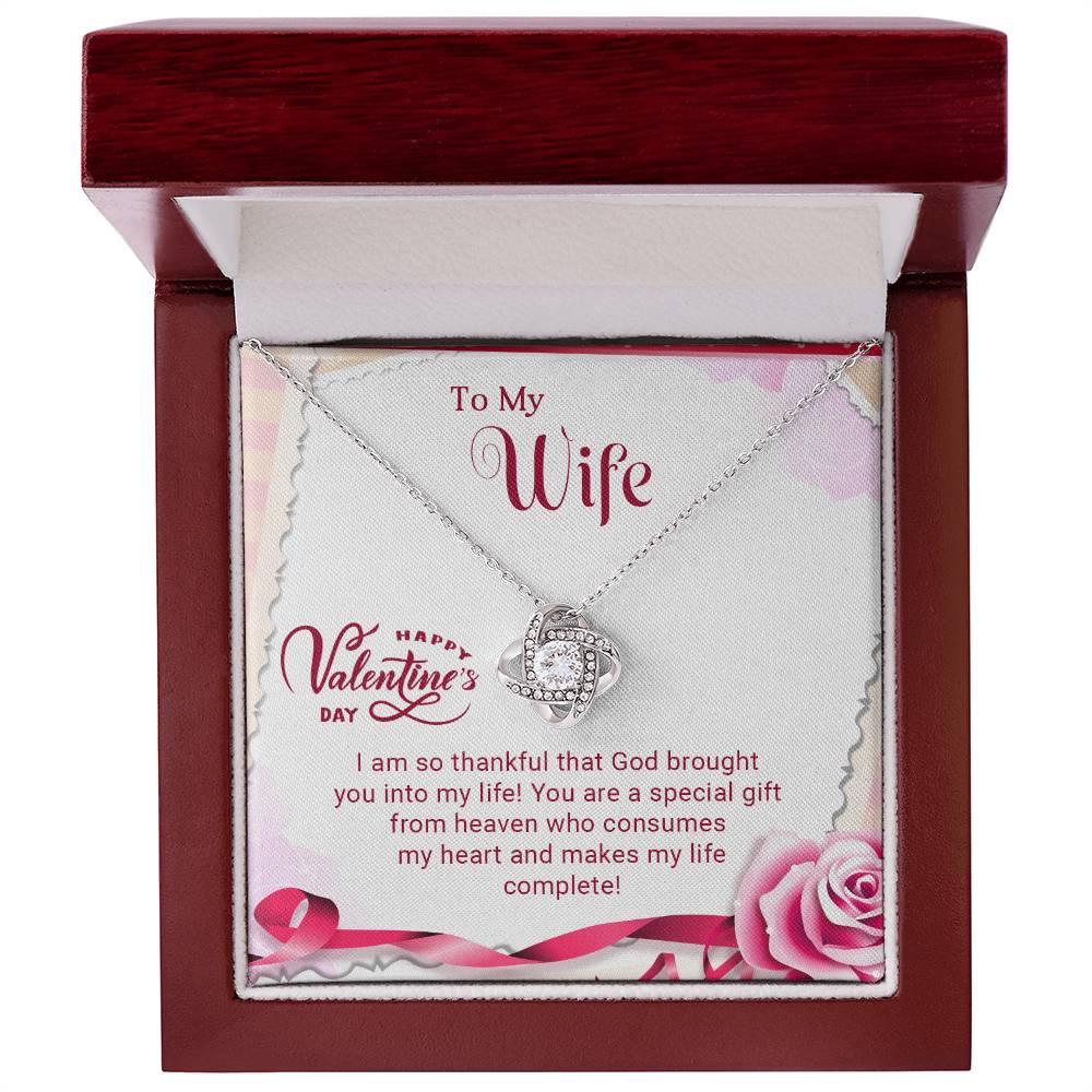 To My Wife - Best Gift For Valentine - Love Knot Necklace