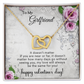To My Girlfriend - Best Gift For Valentine - Interlocking Hearts Necklace