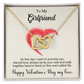 To My Girlfriend - Best Gift For Valentine - Interlocking Hearts Necklace