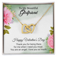 To My Beautiful Girlfriend - I love you so much - Best Gift For Valentine - Interlocking Hearts Necklace