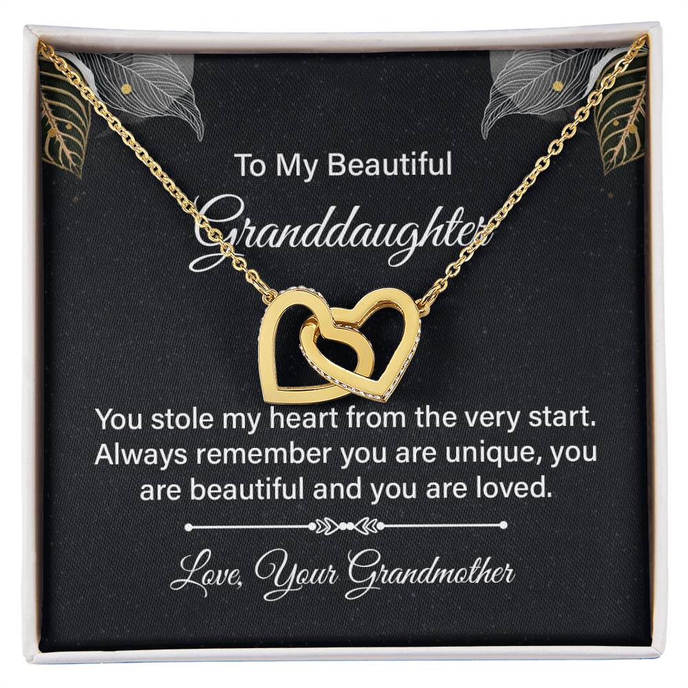 Gift for Granddaughter - Interlocking Hearts Necklace