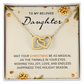 To My Beloved Daughter - Endless Happiness - Interlocking Hearts Necklace