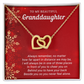 Granddaughter - Never Feel Alone - Christmas Gift - Interlocking Hearts Necklace