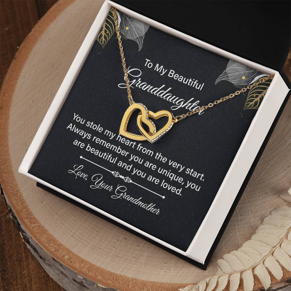 Gift for Granddaughter - Interlocking Hearts Necklace