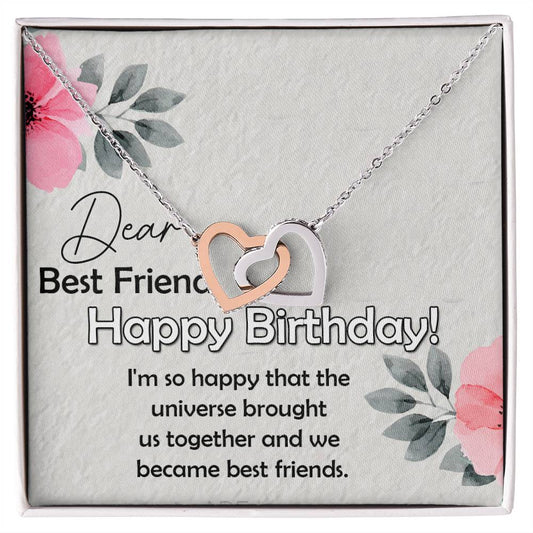 Best Friend Gift, Excellent Gift for Best friend, Interlocking Hearts Necklace