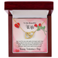 To My Beautiful Wife - I love you in every moment in my life - Best Gift For Valentine - Interlocking Hearts Necklace