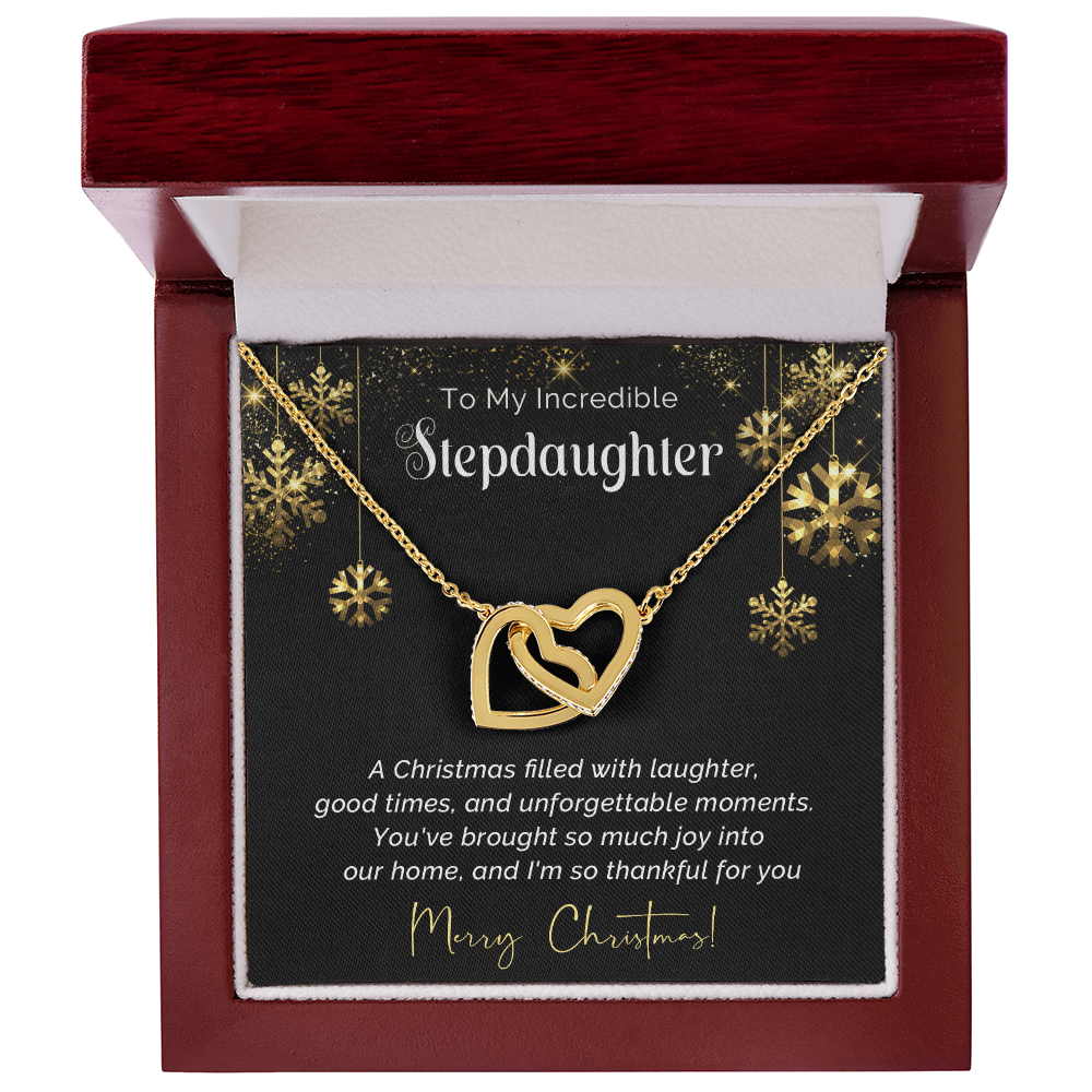 Stepdaughter - Thankful - Christmas gift - Interlocking Hearts Necklace