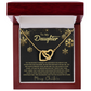 To My Daughter - Christmas Gift - Interlocking Hearts Necklace