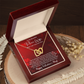 To My Beautiful Future Wife - When I say I love you more -  Best Gift For Valentine's Day - Interlocking Hearts Necklace