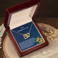 Excellent Gift For Daughter in Law, Interlocking Hearts Necklace Gift for Daughter In Law