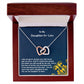 Excellent Gift For Daughter in Law, Interlocking Hearts Necklace Gift for Daughter In Law