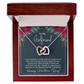 To my girlfriend my heart beats for you - Best Gift For Valentine - Interlocking Hearts Necklace