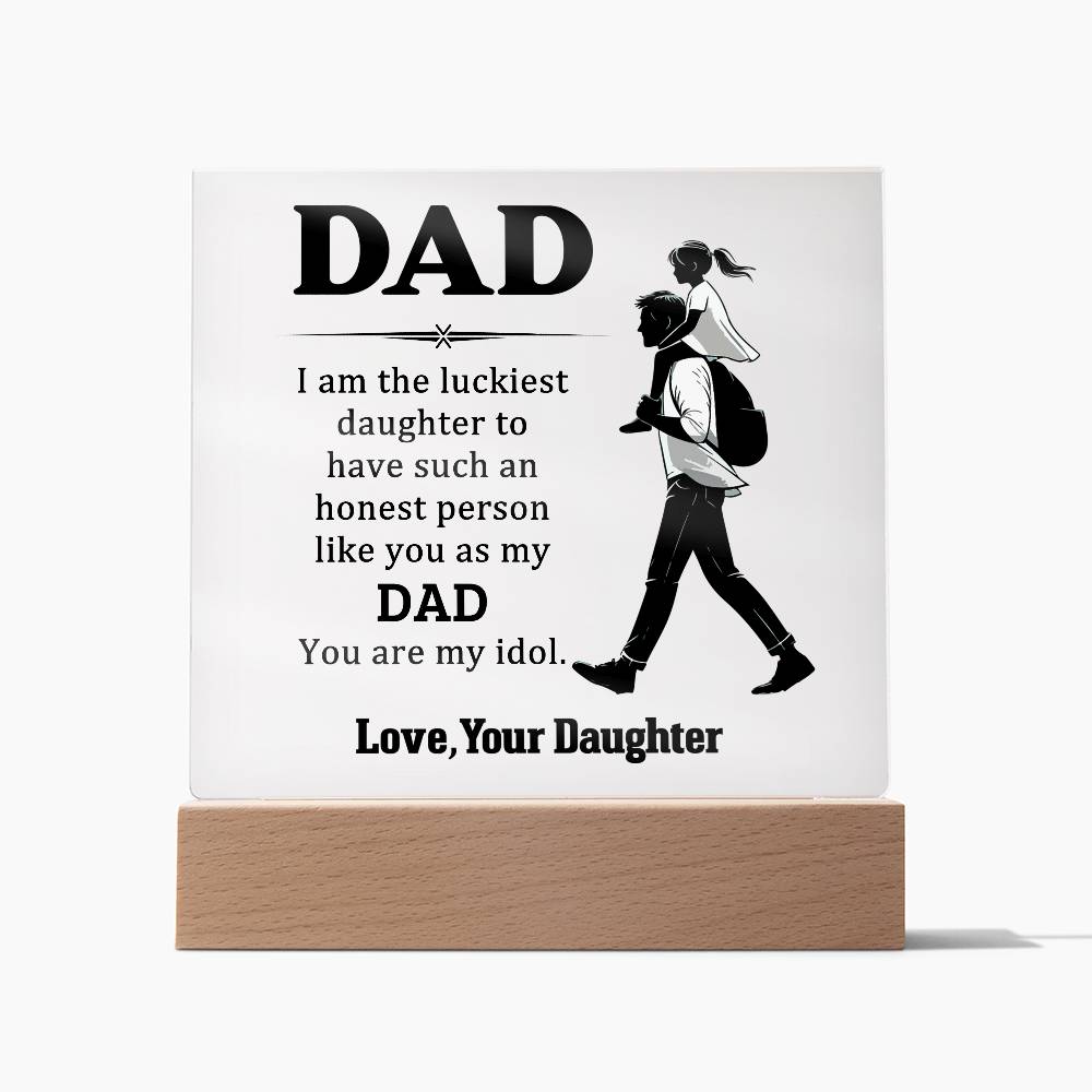 Father's Day Special Gift - Happy Father's Day - Acrylic Square Plaque