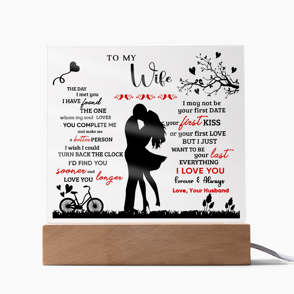 To My Wife  - Valentine's Day Best Gift From Husband - Acrylic Square Plaque