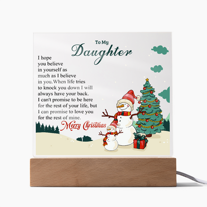 To My Daughter - Best Gift for Christmas - Acrylic Square Plaque