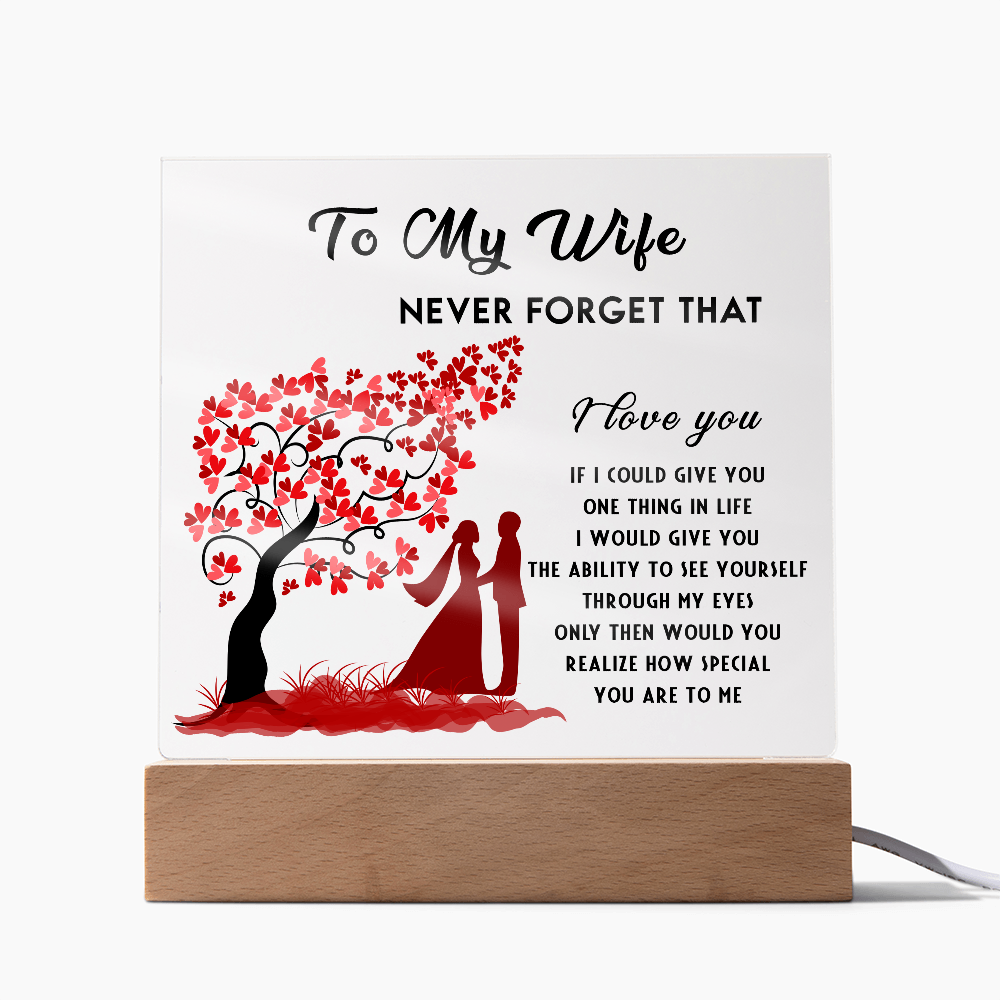 To My Wife - Best Gift For Valentine's Day - Acrylic Square Plaque