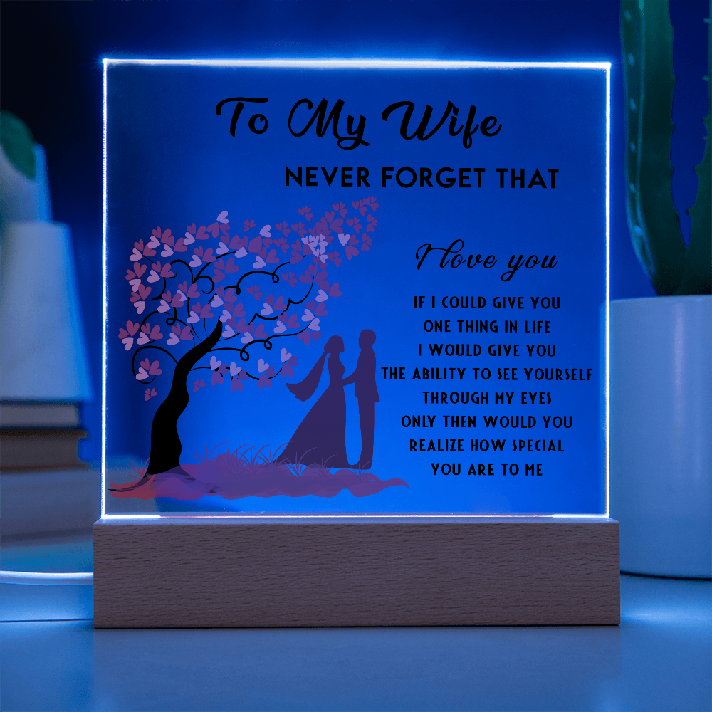 To My Wife - Best Gift For Valentine's Day - Acrylic Square Plaque