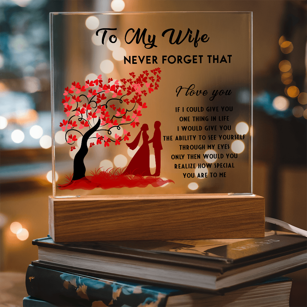 To My Wife - Best Gift For Valentine's Day - Acrylic Square Plaque