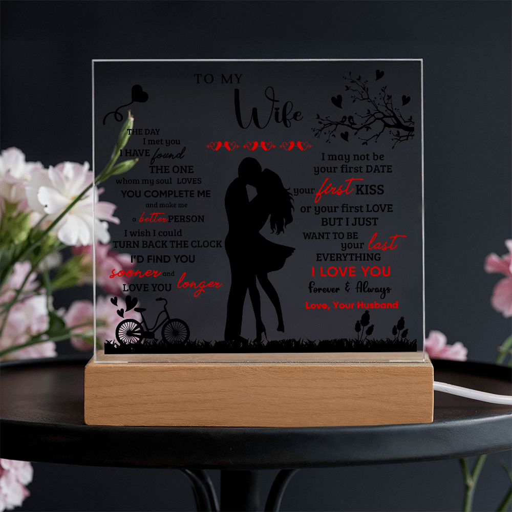 To My Wife  - Valentine's Day Best Gift From Husband - Acrylic Square Plaque