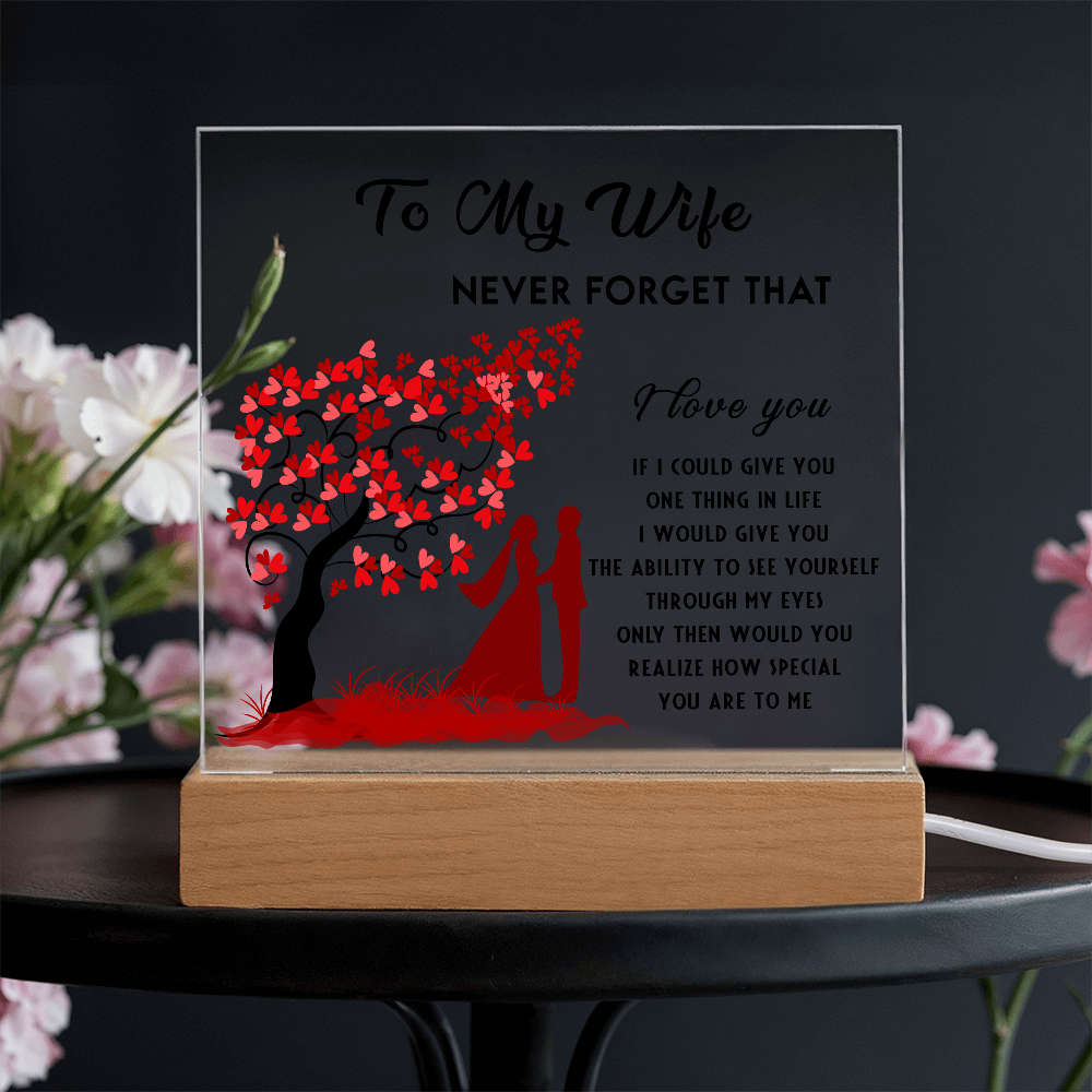 To My Wife - Best Gift For Valentine's Day - Acrylic Square Plaque