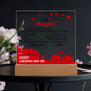 To My Daughter - Best Gift for Christmas - Acrylic Square Plaque