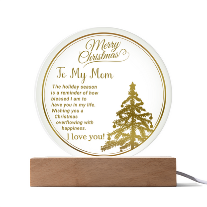 To My Man - Best Gift for Christmas - Acrylic Circle Plaque