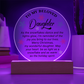To My Beloved Daughter - Best Gift for Christmas - Acrylic Circle Plaque