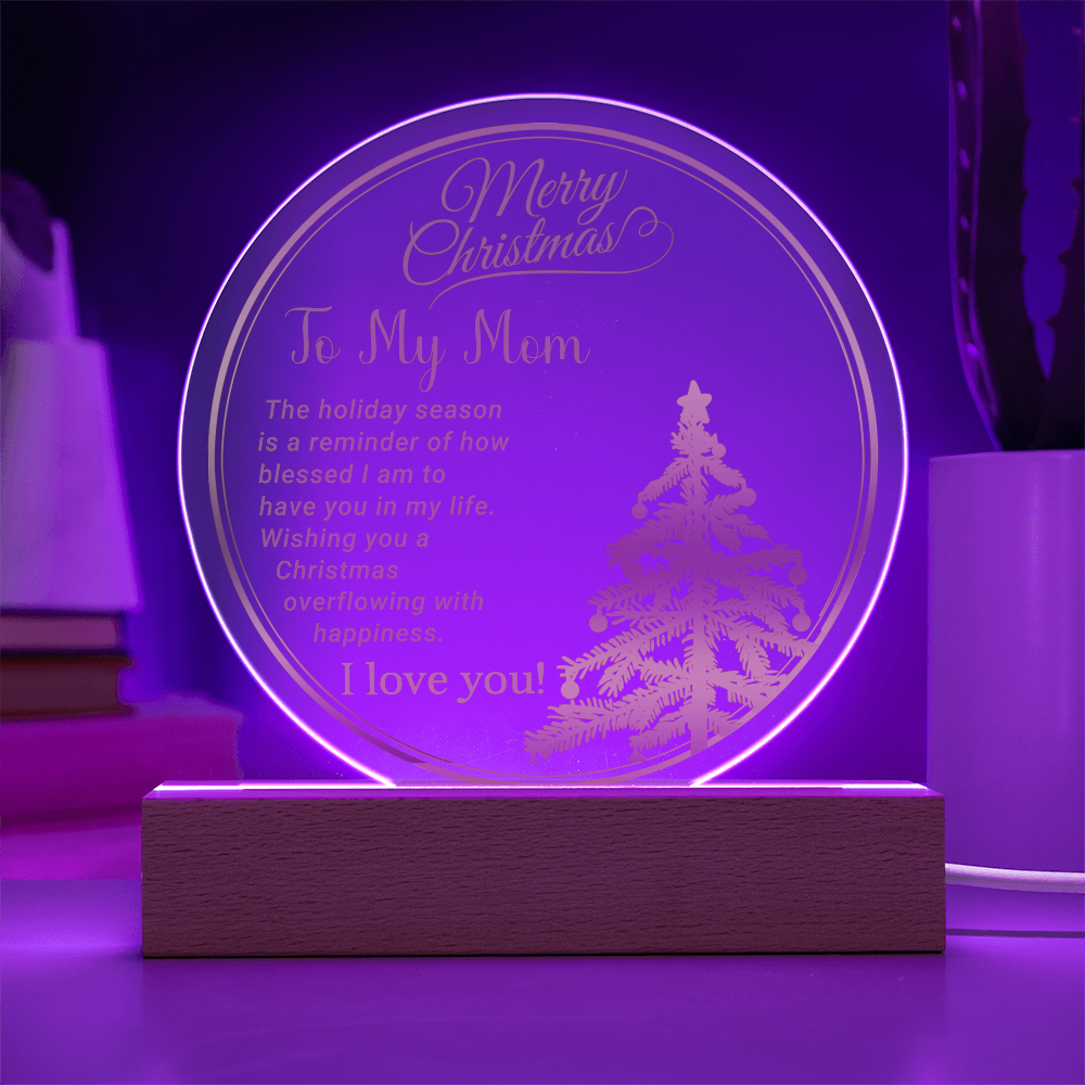 To My Man - Best Gift for Christmas - Acrylic Circle Plaque