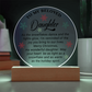 To My Beloved Daughter - Best Gift for Christmas - Acrylic Circle Plaque