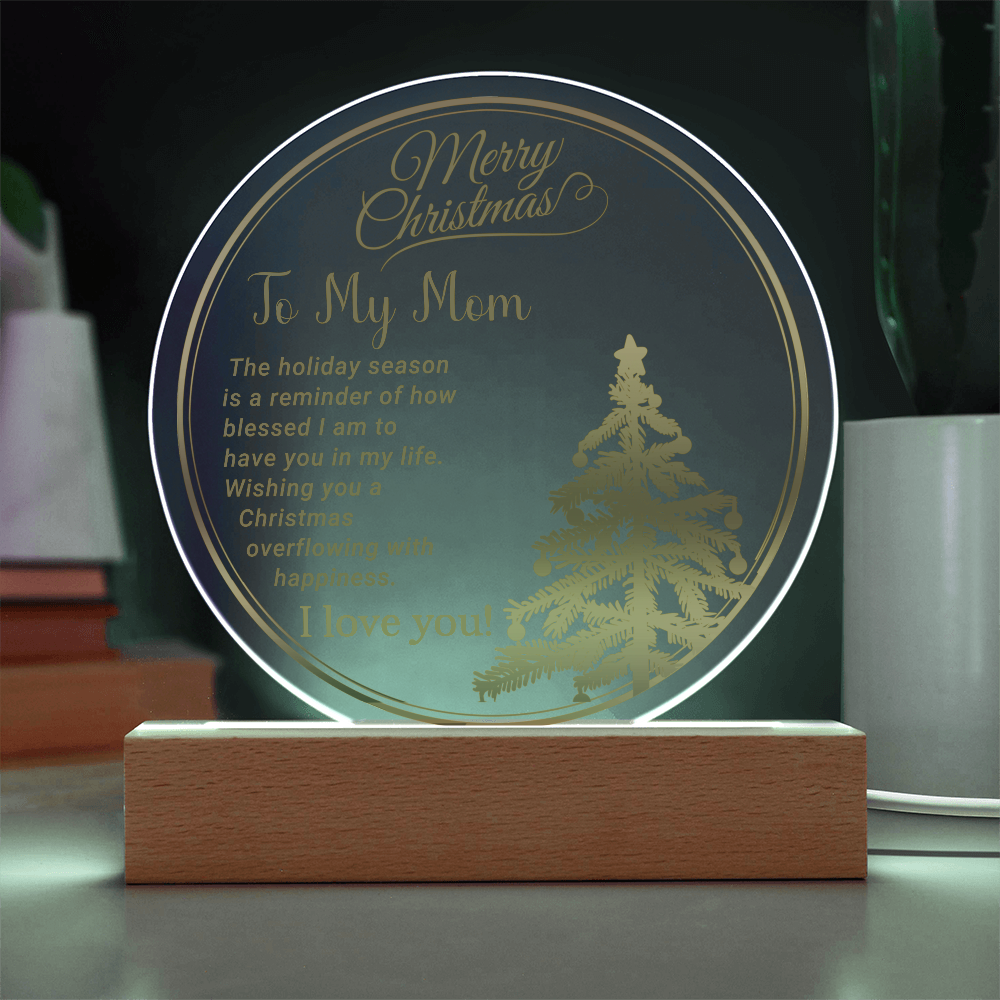To My Man - Best Gift for Christmas - Acrylic Circle Plaque