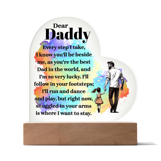 Gift for Dad - Acrylic Heart Plaque