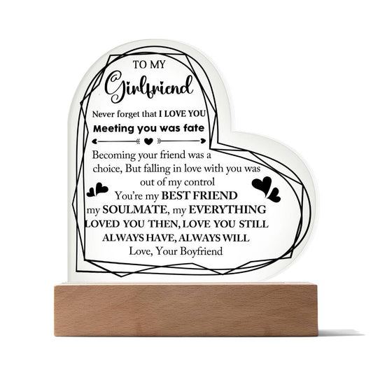 Gifts for Girlfriend - Acrylic Heart Plaque