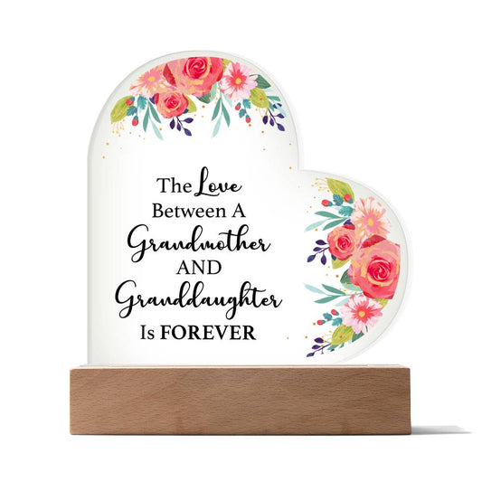 Gift for Grandmother - Acrylic Heart Plaque