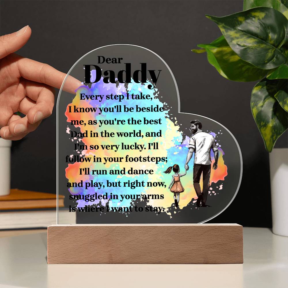 Gift for Dad - Acrylic Heart Plaque