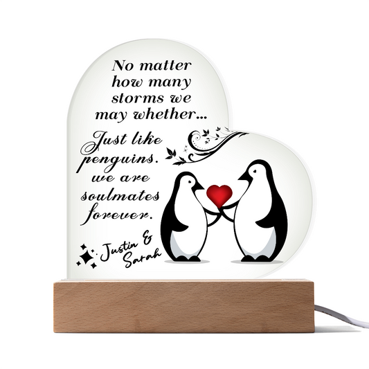 No Matter How Many Storms We May Whether  - Valentine's Day Best Gift For - Acrylic Heart Plaque