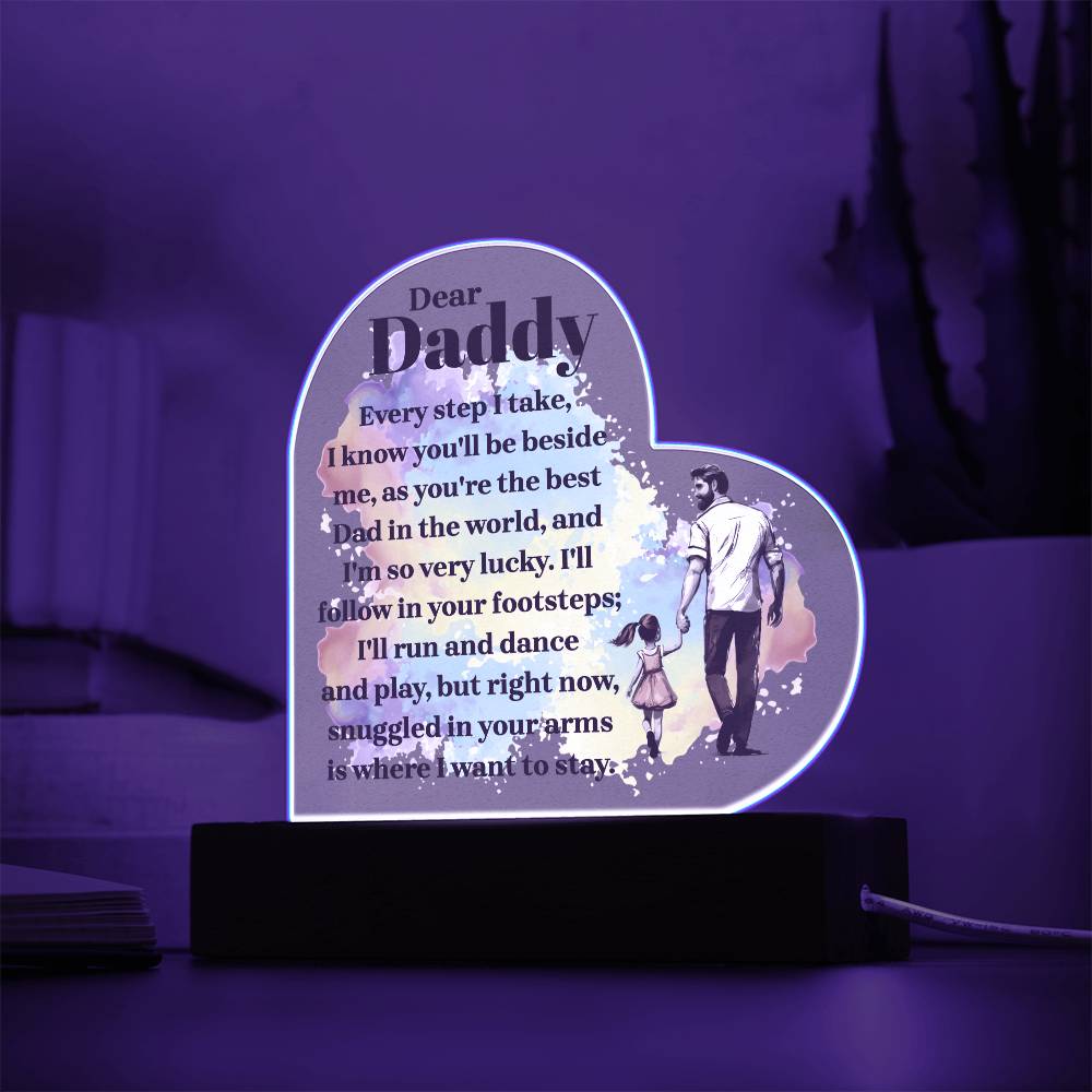 Gift for Dad - Acrylic Heart Plaque