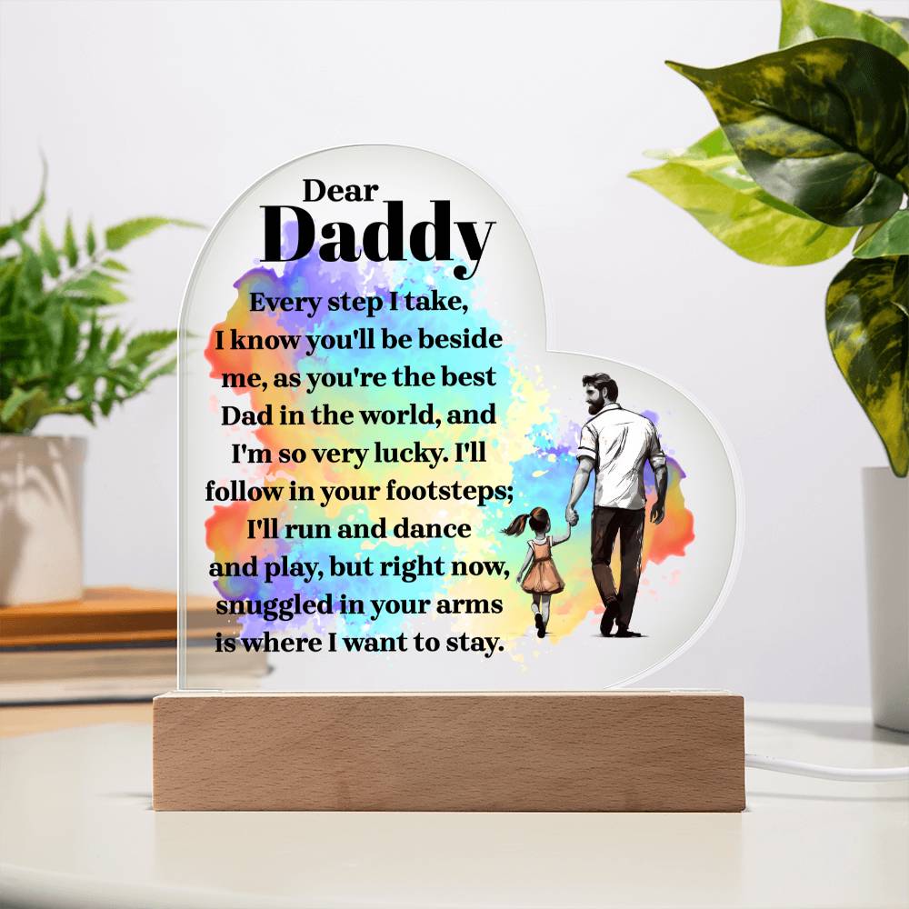 Gift for Dad - Acrylic Heart Plaque