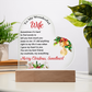 To My Wonderful Wife - Best Gift for Christmas - Acrylic Heart Plaque