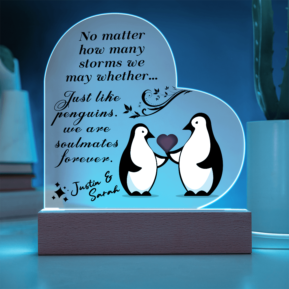 No Matter How Many Storms We May Whether  - Valentine's Day Best Gift For - Acrylic Heart Plaque