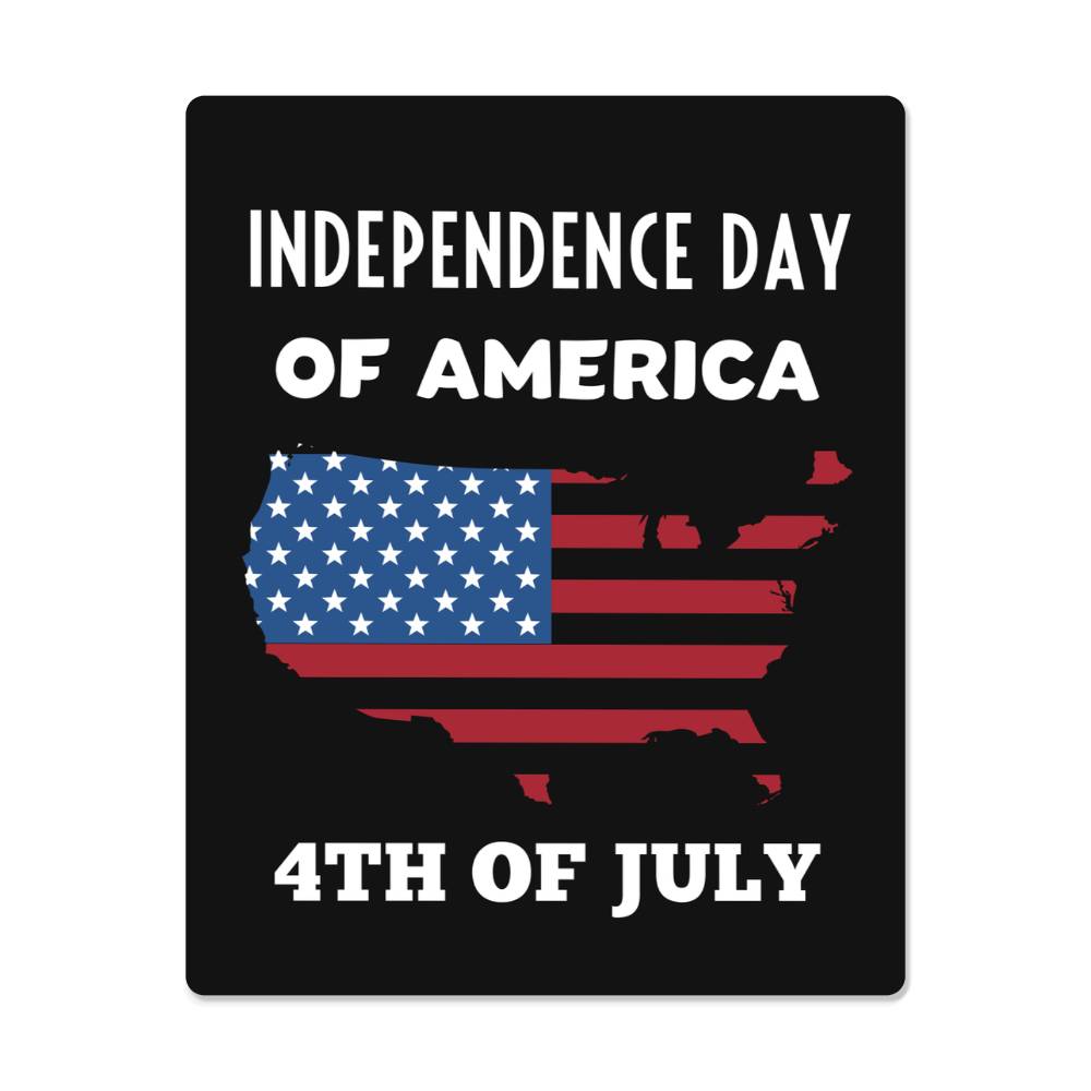 4th of July - Independence Day of America - High Gloss Metal Art Print - USA Independence Day