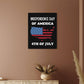 4th of July - Independence Day of America - High Gloss Metal Art Print - USA Independence Day