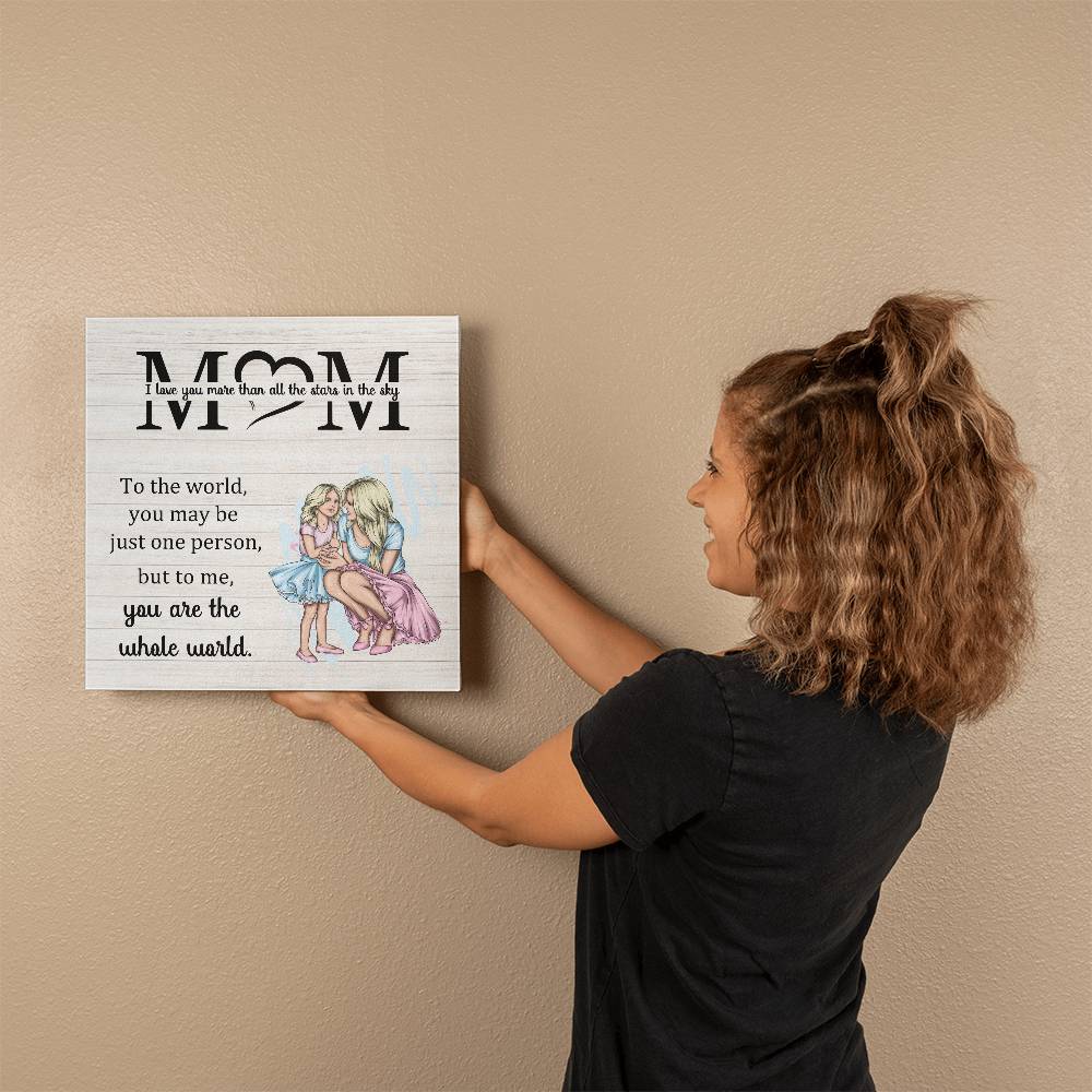 MOM - HAPPY MOTHER'S DAY - GALLERY WRAPPED CANVAS