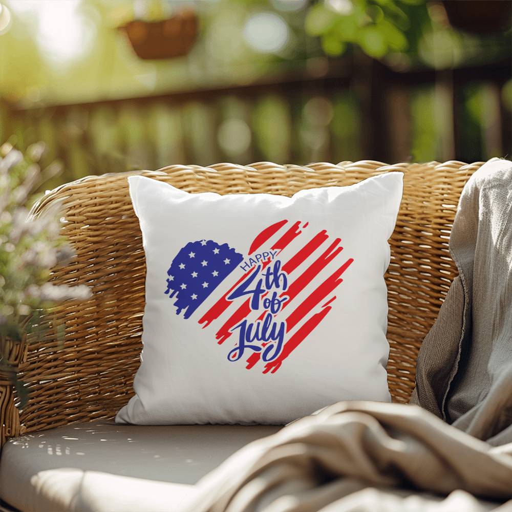 4th of July Pillow - Indoor and Outdoor Pillow - USA Independence Day