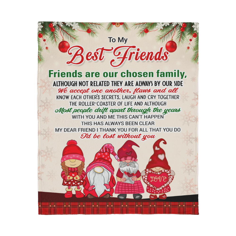 To My Best Friends - Gift for Christmas - Jersey Fleece Blanket