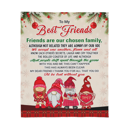 To My Best Friends - Gift for Christmas - Jersey Fleece Blanket