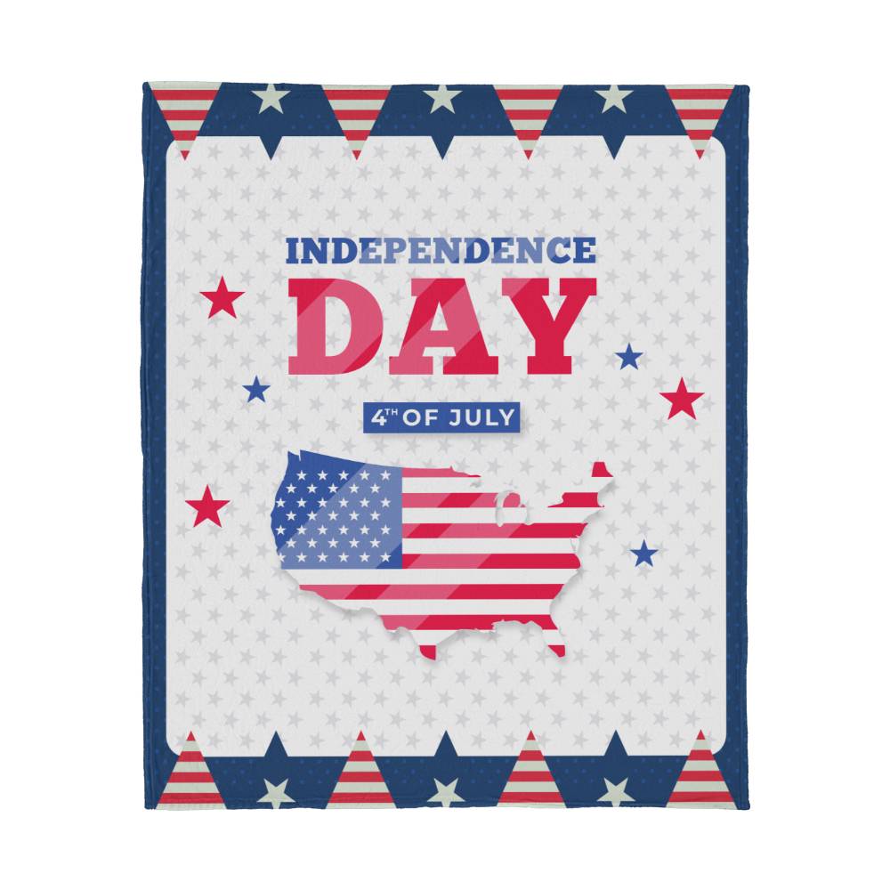 USA Independence Day - Blanket -Jersey Fleece Blanket